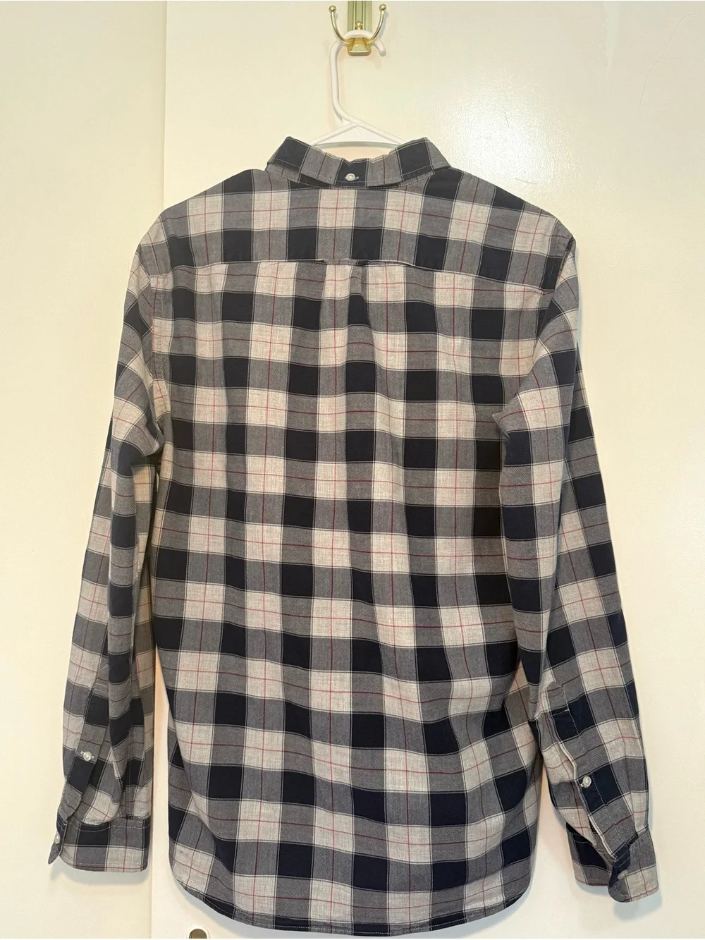 J. Crew Black and Gray Plaid Button-Down Shirt